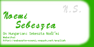 noemi sebeszta business card